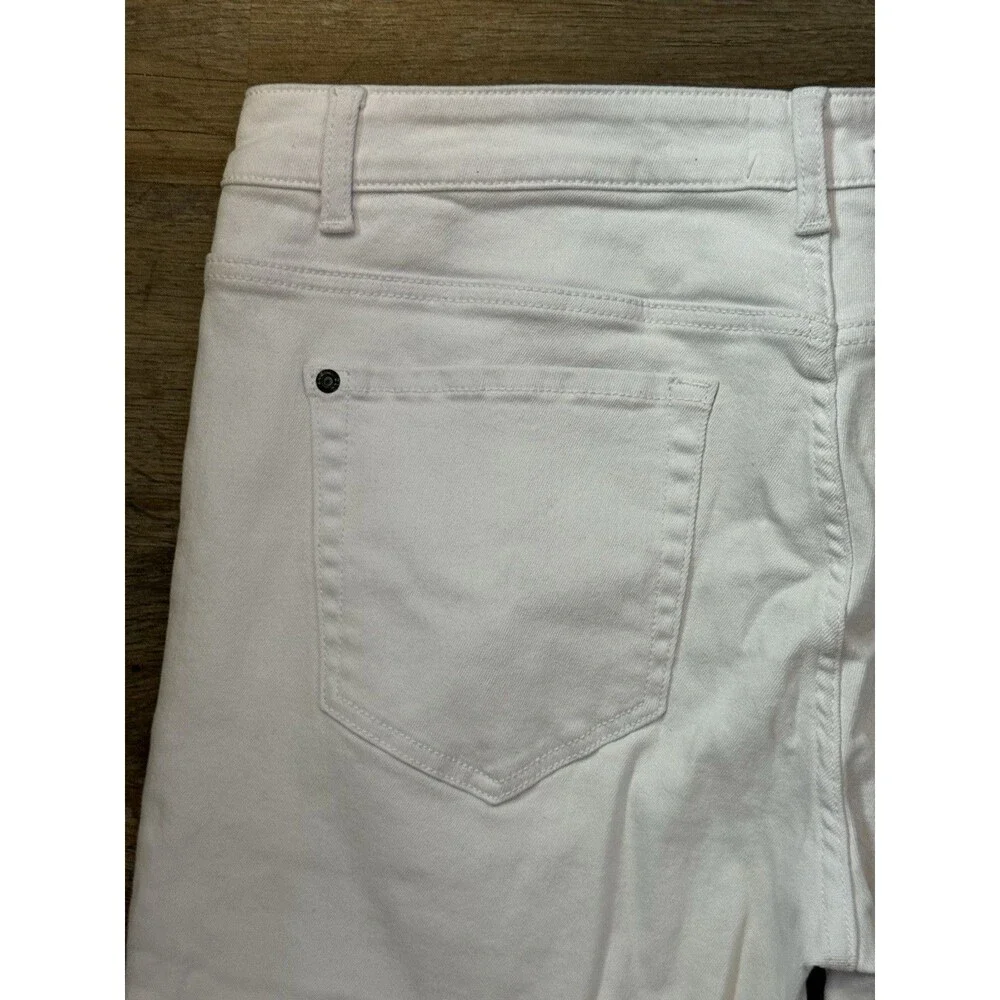 ZLZ Men's White Jeans Stretch Slim Fit Younger-Looking Comfy Pants Size 36 EUC